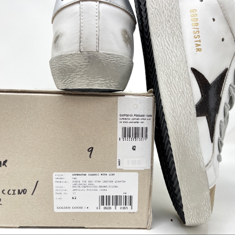 Golden Goose Superstar Men Classic White Leather Sneakers Laminated US 9 EU 42 - Picture 10 of 10